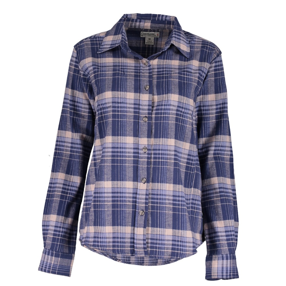 Blue Plaid Sheila Flannel Button-Up - Women